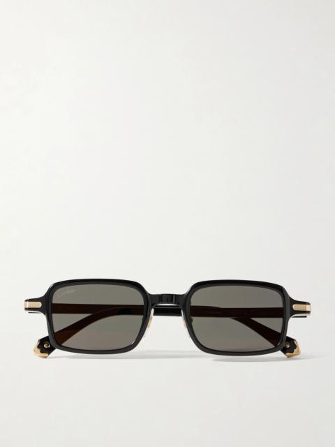 Cartier Rectangular-Frame Acetate Sunglasses