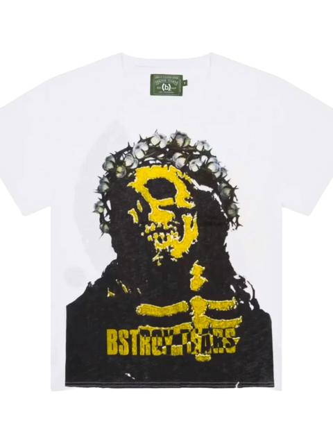 DENIM TEARS Bstroy Tears Crown Made of Cotton T-Shirt "White" DT1041