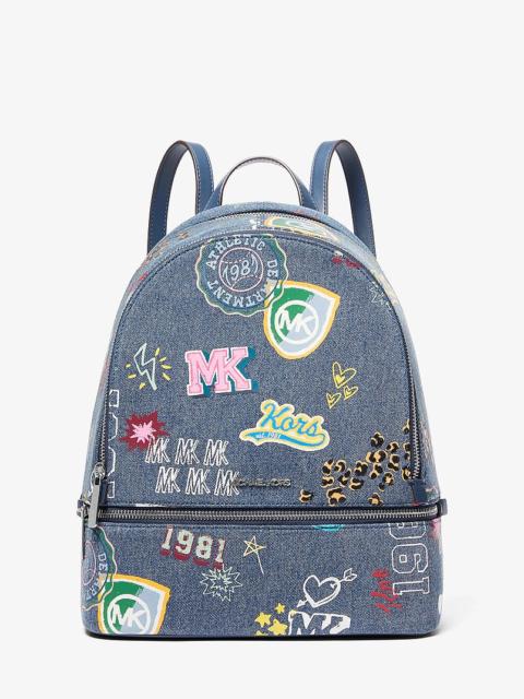 MICHAEL KORS Rhea Medium Embellished Denim Backpack