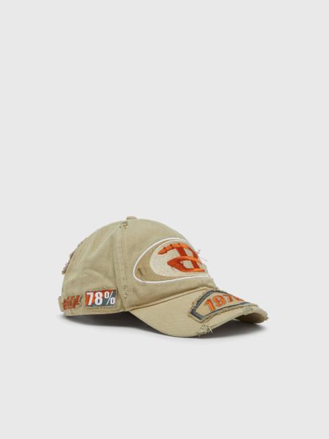 Diesel BASEBALL CAP WITH EMBROIDERED PATCHES