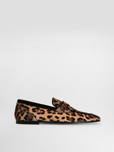 Dolce & Gabbana Leo-print pony slipper