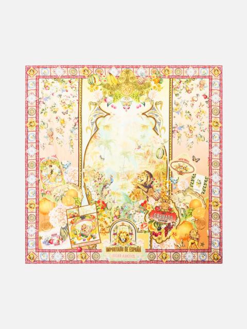 CAMILLA LARGE CRYSTALLED SILK SQUARE SCARF VA VA VINTAGE