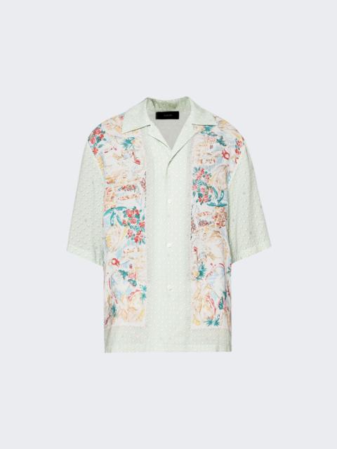 AMIRI Polkadot Hawaiian Bowling Shirt Seacrest