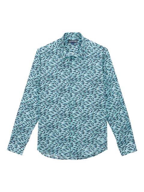 Vilebrequin Unisex Cotton Voile Lightweight Shirt Gulf Stream