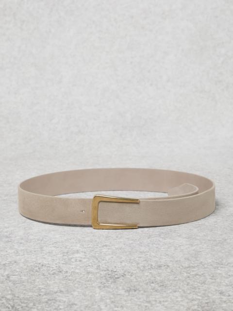 Brunello Cucinelli Calfskin suede belt