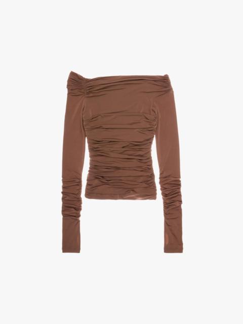 Helmut Lang RUCHED OFF-THE-SHOULDER TOP