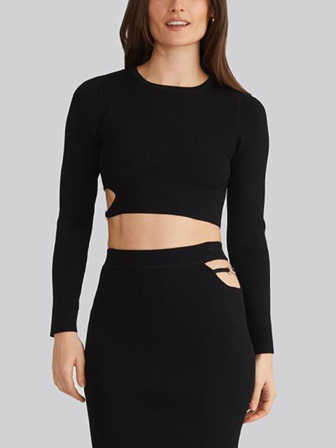 525 america Alexia: Cropped Buckle Cutout Top