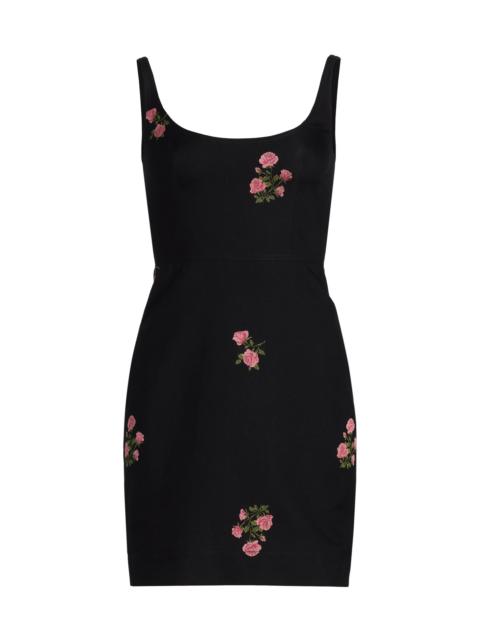 GIAMBATTISTA VALLI Women's Floral Fil Coupé Cotton Minidress - Black Multi