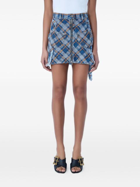Vivienne Westwood frayed zip skirt