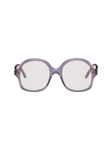 Loewe Purple Slim Oversized Glasses