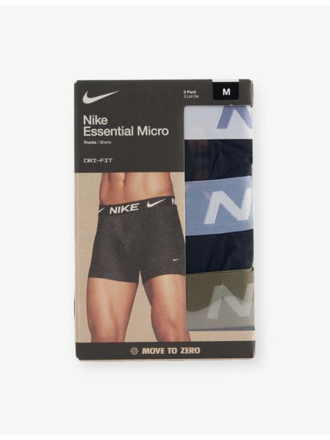 Nike Essentials Micro DRI-FIT Pack-Of-Three Stretch-Woven Trunks