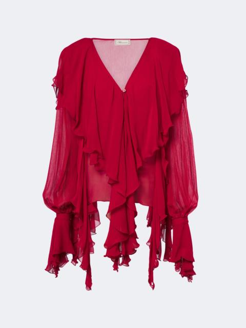 Blumarine Ruffled crêpe blouse