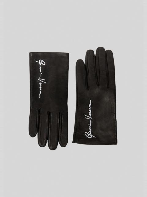 VERSACE GV Signature Motif Leather Gloves