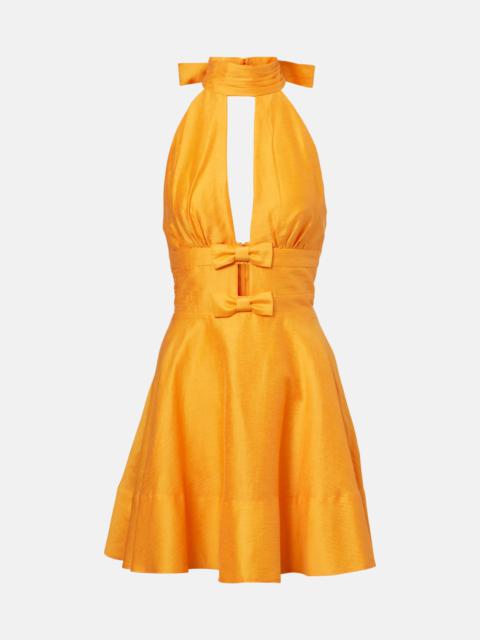 REBECCA VALLANCE Cera cutout halterneck minidress