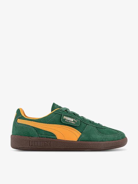 Palermo logo-tab suede low-top trainers