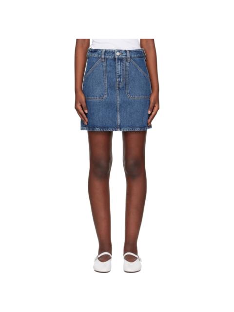 FILIPPA K Blue Patch Pocket Denim Miniskirt