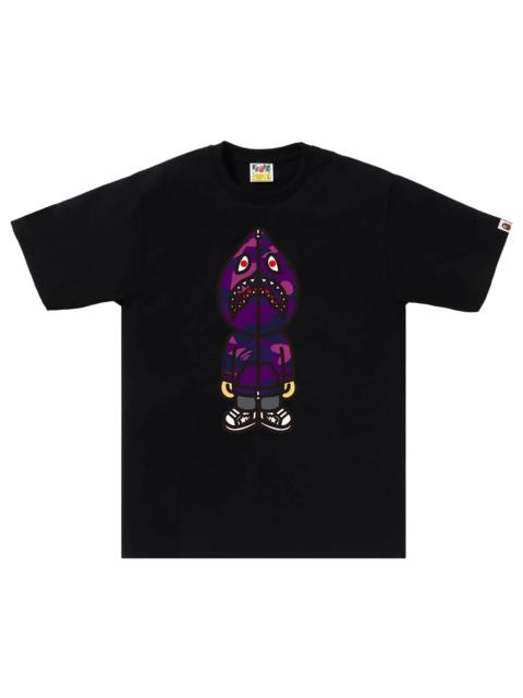 BAPE Color Camo Classic Milo Shark Tee 'Black/Purple'