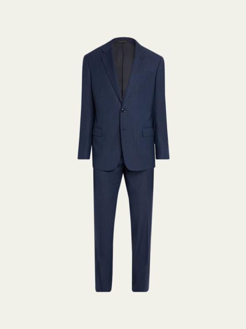 GIORGIO ARMANI Men's Soft Line Chevron Single-Breasted Suit