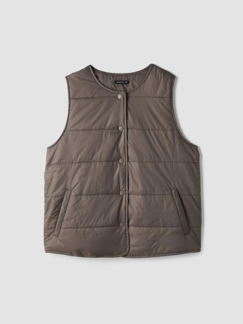 EILEEN FISHER Eggshell Recycled Nylon Quilted Vest