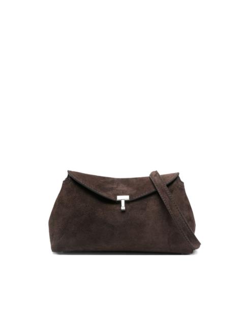 TOTEME T-lock suede clutch