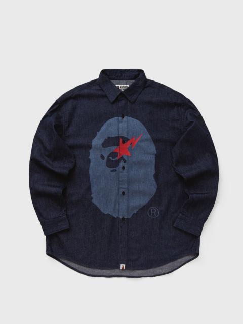 STA APE HEAD RELAXED FIT DENIM L/S SHIRTS