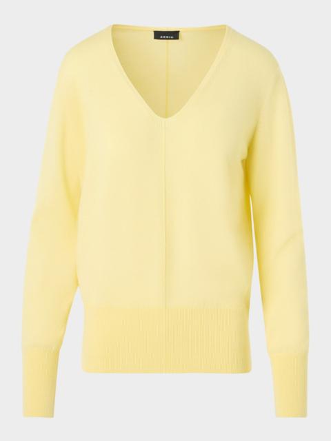 AKRIS V-Neck Cashmere Sweater