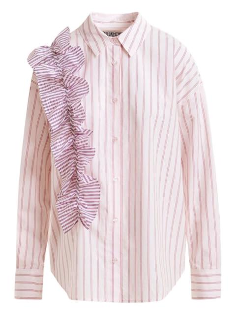 ESSENTIEL ANTWERP Ibody ruffle-detail striped shirt