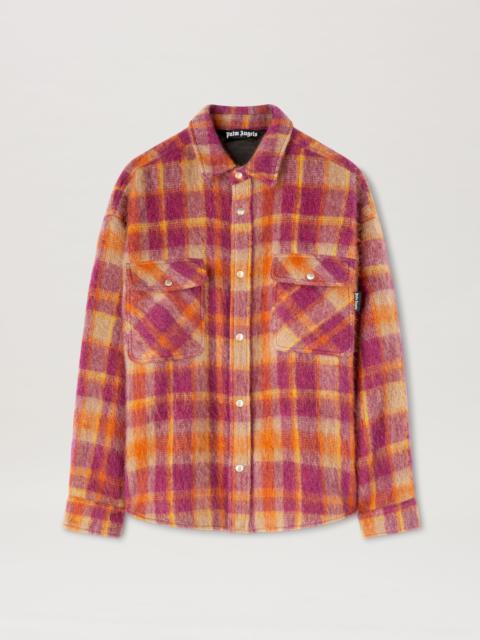 Palm Angels Brushed Wool Check Oveshirt