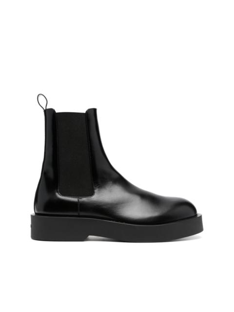 Jil Sander leather Chelsea boots