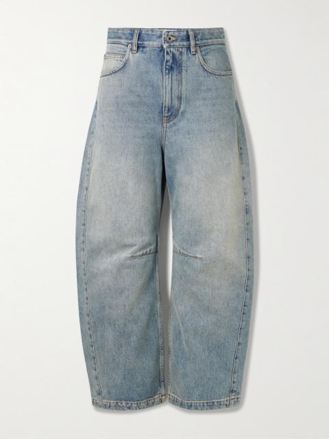 Loewe Embroidered High-rise Barrel-leg Jeans