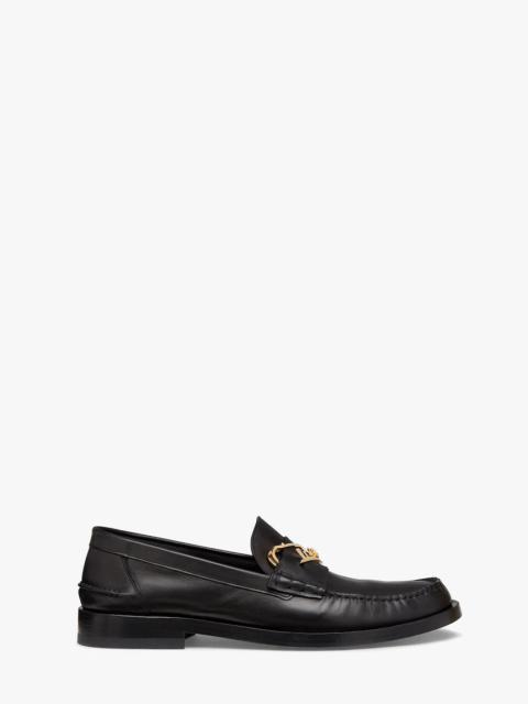FENDI Fendace Black leather  loafers