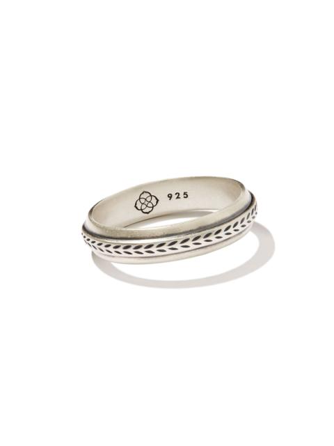 KENDRA SCOTT Hicks Band Ring in Oxidized Sterling Silver