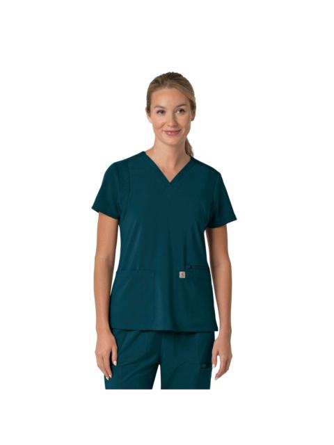 Carhartt Women's Force Cross-Flex Flex Panel V-Neck Scrub Top
