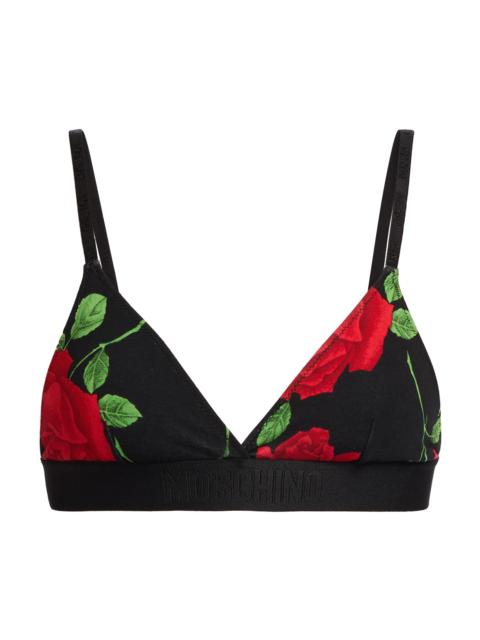 Moschino Women's Intimo Donna Rose Triangle Bra - Multi Black