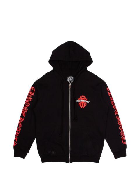 Chrome Hearts dagger logo zip hoodie
