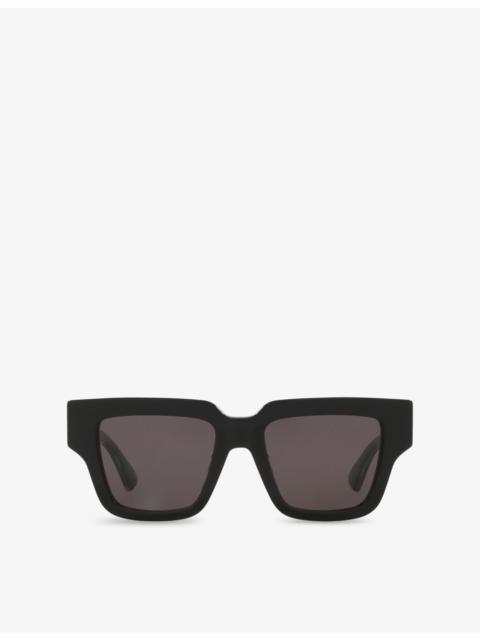 Bottega Veneta BV1276S Rectangular-Frame Acetate Sunglasses