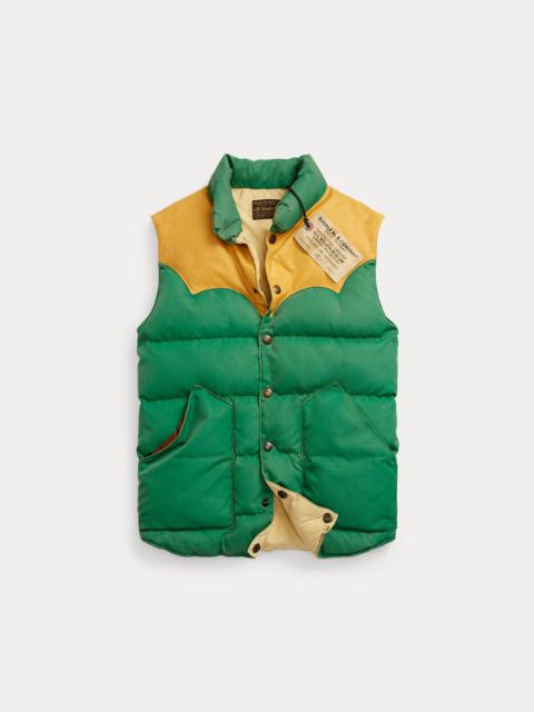 RRL by Ralph Lauren Leather-Yoke Quilted Vest