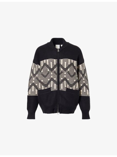 VARLEY Linnea Fairisle Patterned Cotton-Wool Blend Jacket