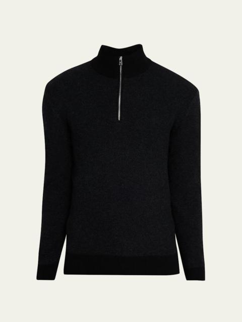 Ralph Lauren Men's Cashmere Birdseye Quarter-Zip Sweater
