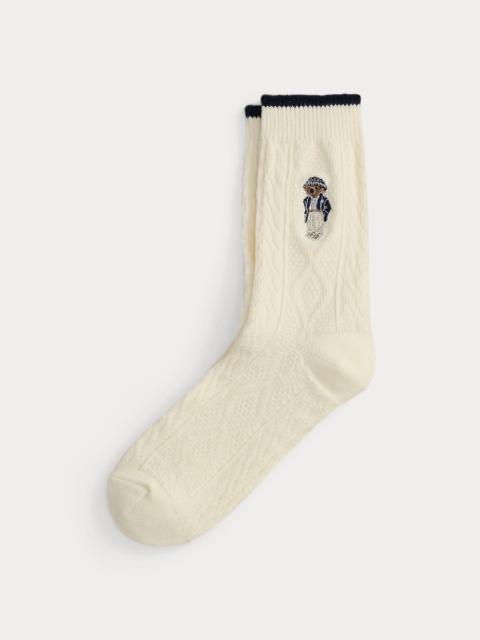 Polo Ralph Lauren Cable-Knit Polo Bear Crew Socks