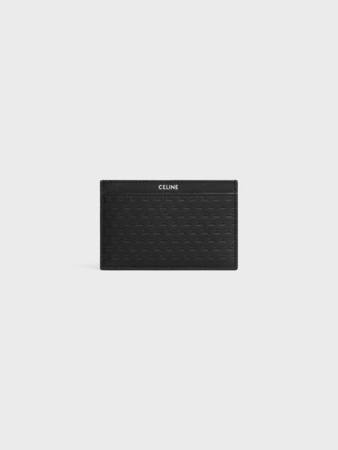 CELINE Card holder in Calfskin with mini triomphe embossed