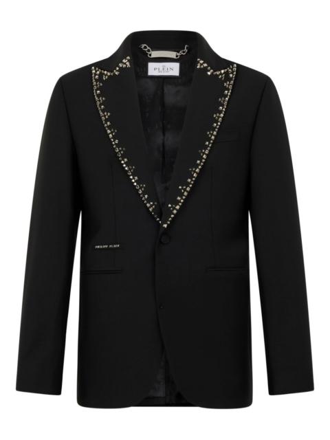 PHILIPP PLEIN studded-lapel blazer