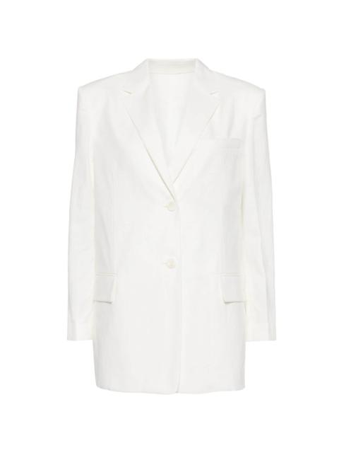single-breasted cotton blazer