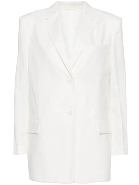 single-breasted cotton blazer