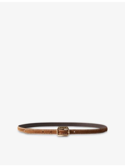 Claudie Pierlot Brand-Engraved Suede Belt