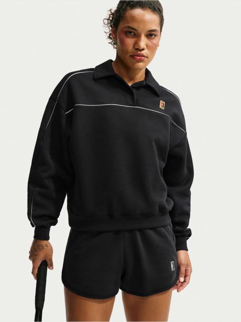 Nike NikeCourt Court Collection Women's Long-Sleeve Fleece Tennis Top