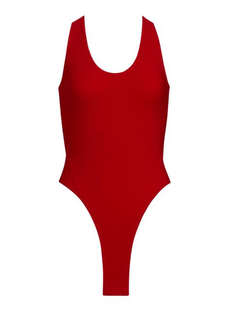 Alaïa Crossback Bodysuit red