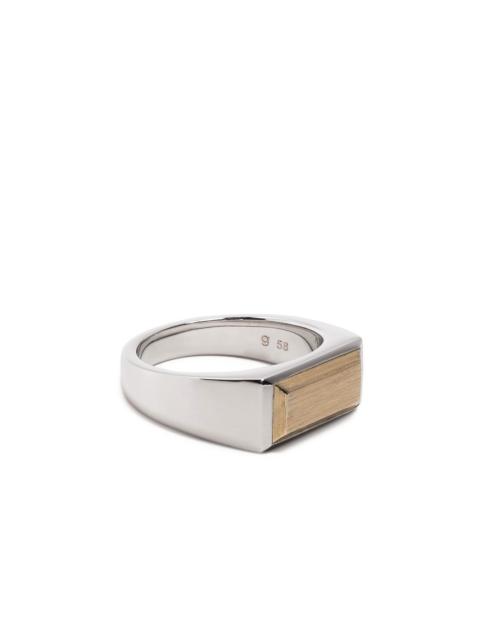TOM WOOD Peaky rectangle band ring