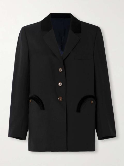 BLAZÉ MILANO Silent velvet-trimmed wool blazer