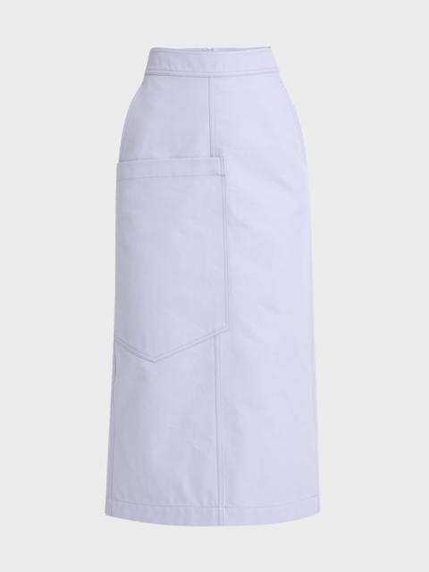 FERRAGAMO Coated Midi Skirt